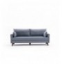 3-Seat Sofa-Bed Hannah Home Bella Soft Yatakl? Üçlü Koltuk - Blue Blue