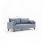 3-Seat Sofa-Bed Hannah Home Bella Soft Yatakl? Üçlü Koltuk - Blue Blue