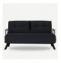 2-Seat Sofa-Bed Hannah Home Sando 2-Seater - Black Black