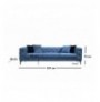 3-Seat Sofa Hannah Home Como 3 Seater - Blue Blue