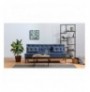 Divan 3-vendesh me hapje Hannah Home Fuoco - Dark Blue