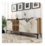 Raft koridori Hannah Home Venedik - Walnut, White Marble