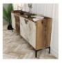 Raft koridori Hannah Home Venedik - Walnut, White Marble