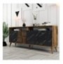 Raft koridori Hannah Home Milan - Walnut, Black Marble 