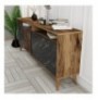 Raft koridori Hannah Home Milan - Walnut, Black Marble 