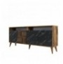 Raft koridori Hannah Home Milan - Walnut, Black Marble 