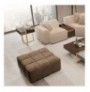 Pupe Hannah Home Chocolate Square Pouf Brown