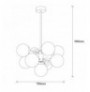 Chandelier Opviq Mudoni - MR - 836 VintageWhite