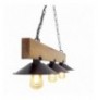 Chandelier Opviq Üç ?apka Avize Walnut Black