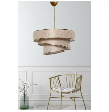 Chandelier Opviq Couper - Beige, Gold Beige Gold