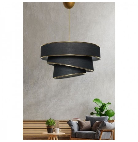 Chandelier Opviq Couper - Black, Gold Black Gold