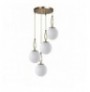 Chandelier Opviq Morino 4 Lü Tepsili Beyaz Caml? Eskitme Sark?t White