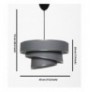 Chandelier Opviq Couper - Anthracite, Silver Anthracite Silver