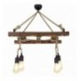 Chandelier Opviq Merdiven Halat 3 Walnut