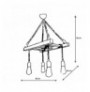 Chandelier Opviq Merdiven Halat 3 Walnut