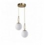 Chandelier Opviq Morino 2 Li Tepsili Beyaz Caml? Eskitme Sark?t White