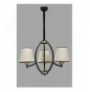 Chandelier Opviq Paul 3 lü siyah avize aç?k has?r abajurlu Beige Black Gold