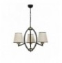 Chandelier Opviq Paul 3 lü siyah avize aç?k has?r abajurlu Beige Black Gold