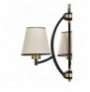 Chandelier Opviq Paul 3 lü siyah avize aç?k has?r abajurlu Beige Black Gold