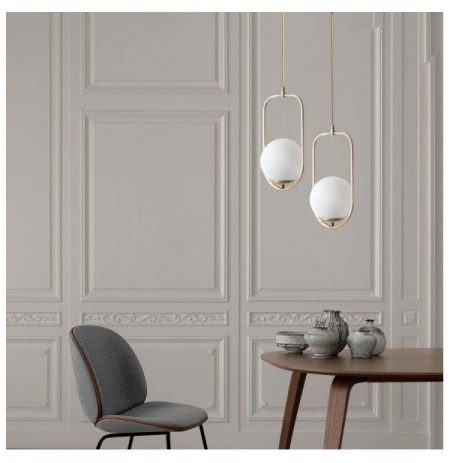 Chandelier Opviq Ahu 2 Li Tepsili Beyaz Caml? Eskitme Sark?t White Copper