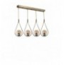 Chandelier Opviq Damla 4 Lü S?ral? Bal Caml? Eskitme Sark?t Copper