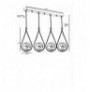 Chandelier Opviq Damla 4 Lü S?ral? Bal Caml? Eskitme Sark?t Copper