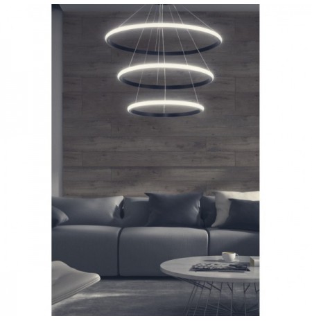 Chandelier Opviq Ursae Black-White Light Black