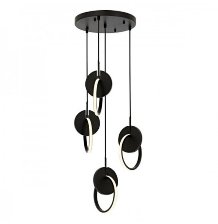 Chandelier Opviq Av-1874-4T-Bsy Black White