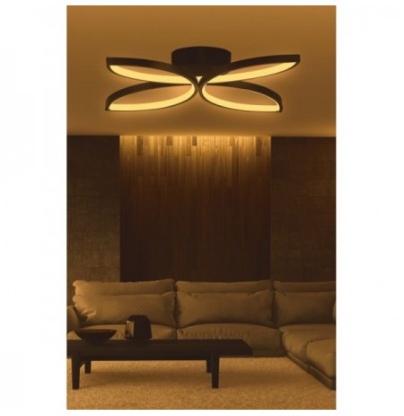 Chandelier Opviq Eriphos Black-Yellow Light Black