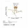 Chandelier Opviq Ledflower-13650 Gold