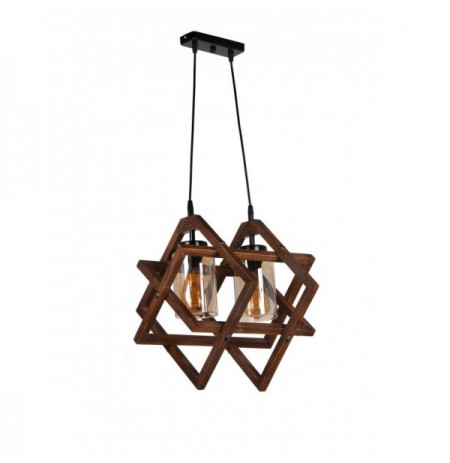 Chandelier Opviq Berlin Ah?ap 2 Li Sark?t Ceviz Walnut