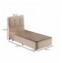 Single Bed Base & Headboard Hannah Home Polo - Light Brown (90 x 190) Light Brown