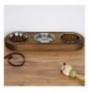 Pet Food Bowl Hannah Home PET016 Walnut