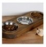 Pet Food Bowl Hannah Home PET016 Walnut