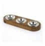 Pet Food Bowl Hannah Home PET016 Walnut