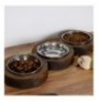 Pet Food Bowl Hannah Home PET010 Walnut