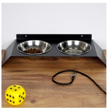 Pet Food Bowl Hannah Home PET018 Black