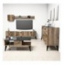 Set Living Room Hannah Home Lidya 2 Walnut Marble