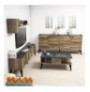 Set Living Room Hannah Home Lidya 2 Walnut Marble