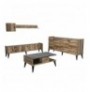 Set Living Room Hannah Home Lidya 2 Walnut Marble