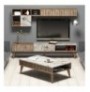 Set Living Room Hannah Home Milan - Walnut, White Marble