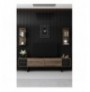 Set Living Room Hannah Home Black Line - Walnut, Black