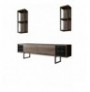 Set Living Room Hannah Home Black Line - Walnut, Black