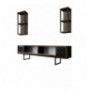 Set Living Room Hannah Home Black Line - Walnut, Black