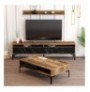 Set Living Room Hannah Home Istanbul - Walnut, Black Marble