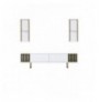 Set Living Room Hannah Home Gold Line - White, Gold