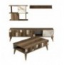 Set Living Room Hannah Home Madrid - White Walnut