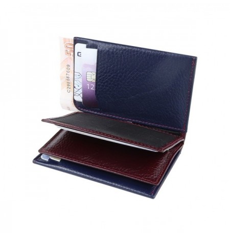 Man's Wallet Paola - Dark Blue, Claret Red Dark Blue Claret Red