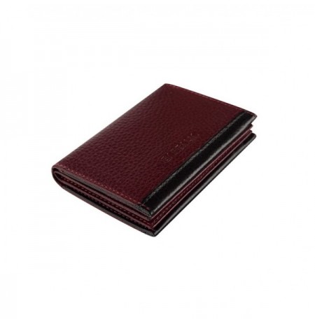 Man's Wallet Paola - Claret Red, Black Claret Red Black