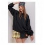 Woman's Sweatshirt ALC-669-001 - Black Black